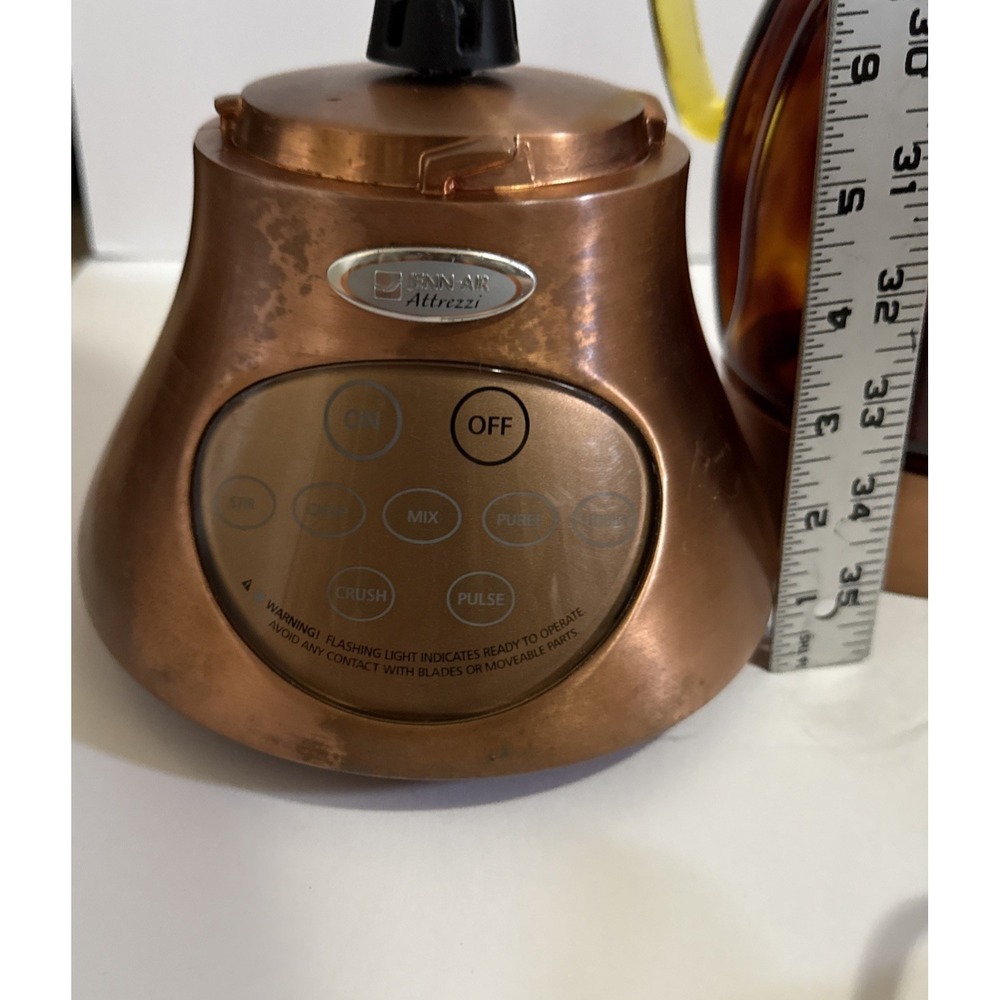 Jenn-Air Attrezzi Bar Blender Ice Crusher Glass 48oz Mixer- Amber - Picture 11 of 16